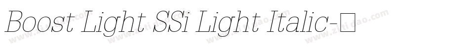 Boost Light SSi Light Italic字体转换